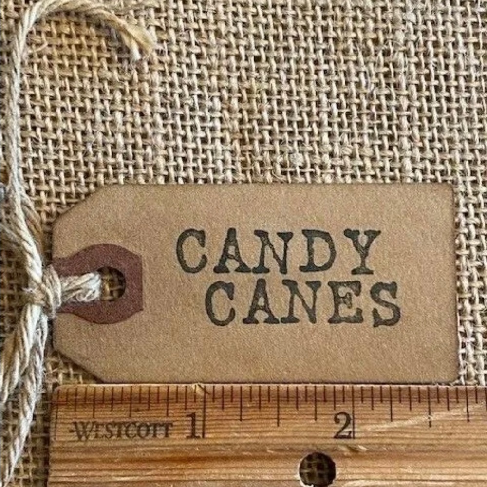 12 Primitive 6" TARTAN PLAID fabric Candy Canes Christmas Farmhouse Ornaments - Picture 6 of 6